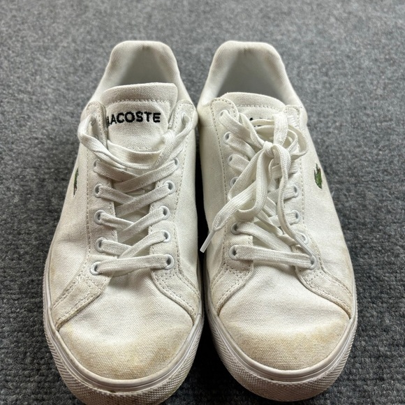 LACOSTE Men’s Gripshot Canvas Sneakers White size: 8 - Picture 2 of 10